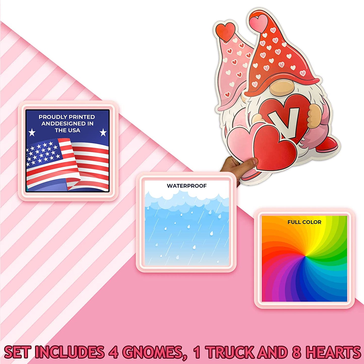 Valentine's Day Gnome Garage Door Magnets (19918)