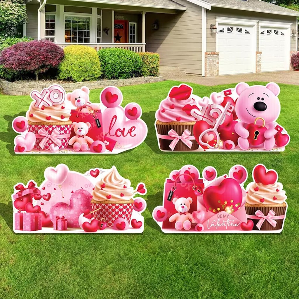 Valentines Yard Signs EZ Filler | 23.5"x46" | Set of 4