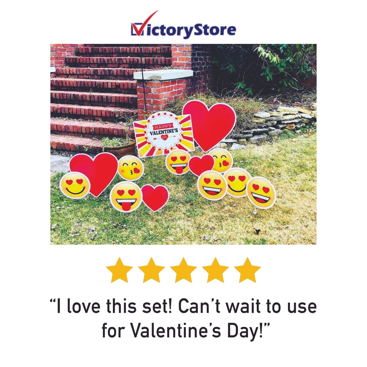 valentines day yard decor