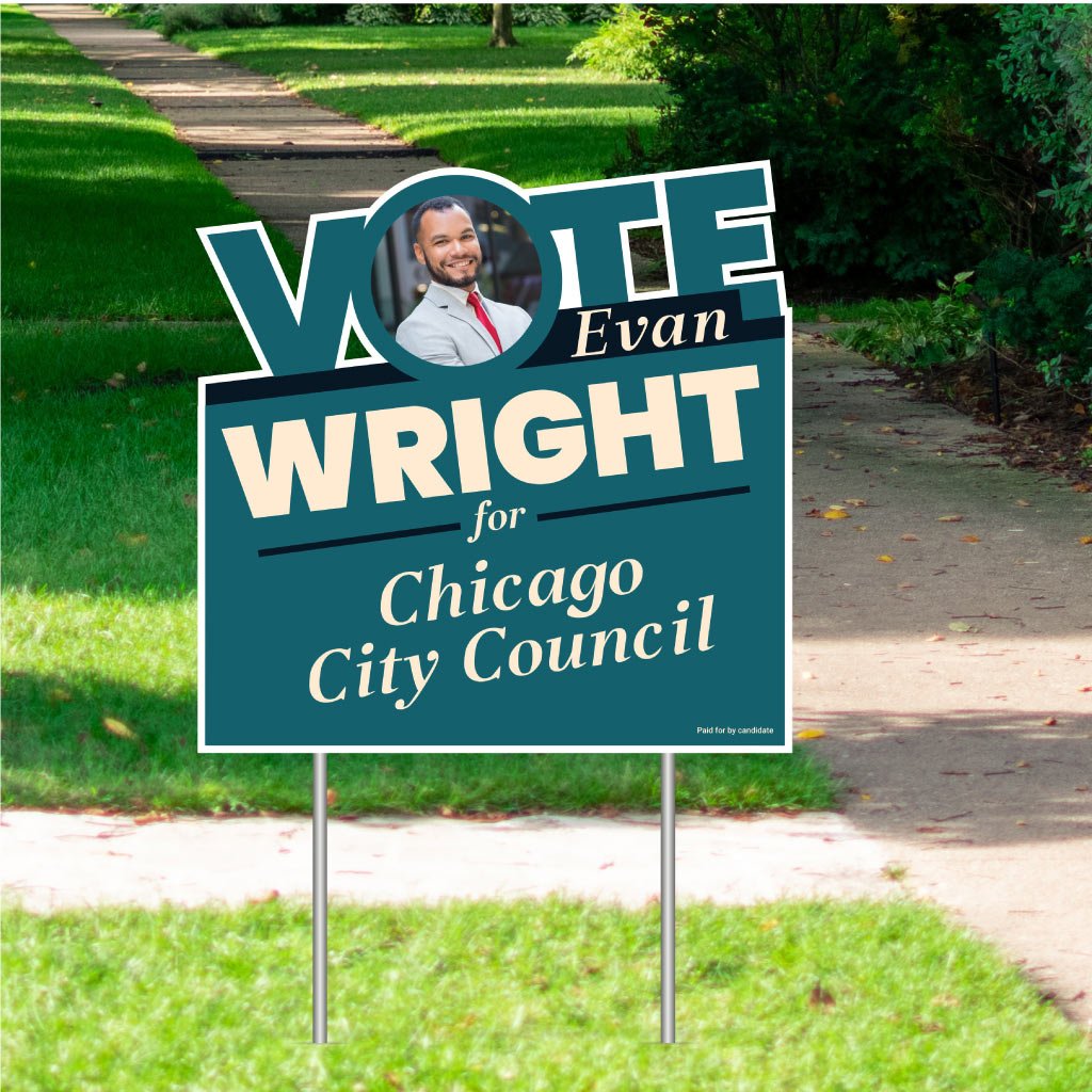 VOTE Shaped Political Yard Sign