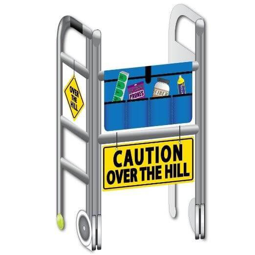 4' Stock Design Giant 60th Birthday Card w/Envelope - Over The Hill Walker