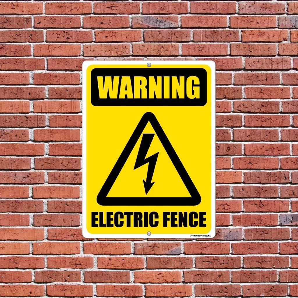 Warning Electric Fence Sign or Sticker - #5