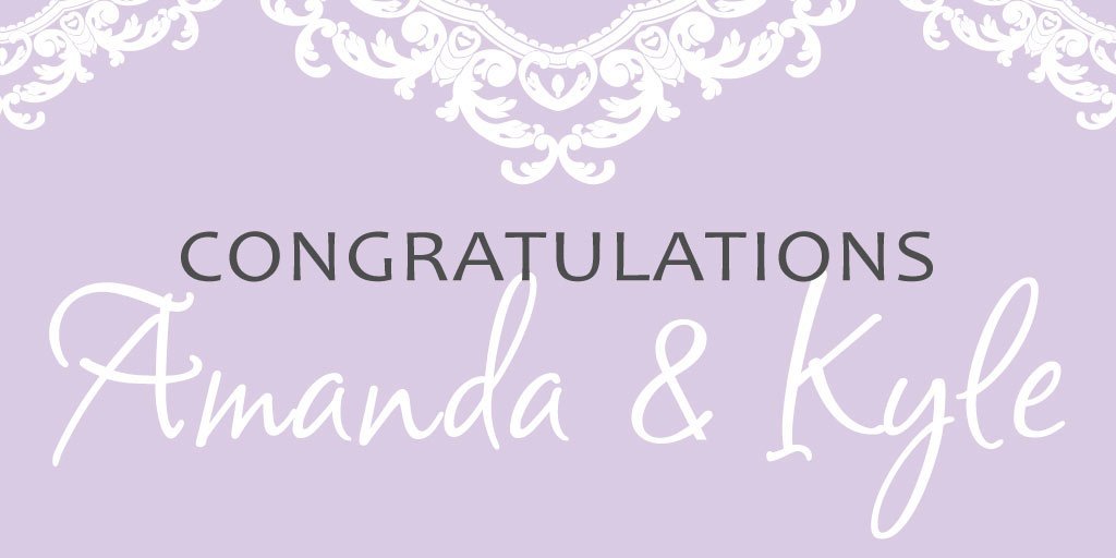 Wedding Banner - Lace Design