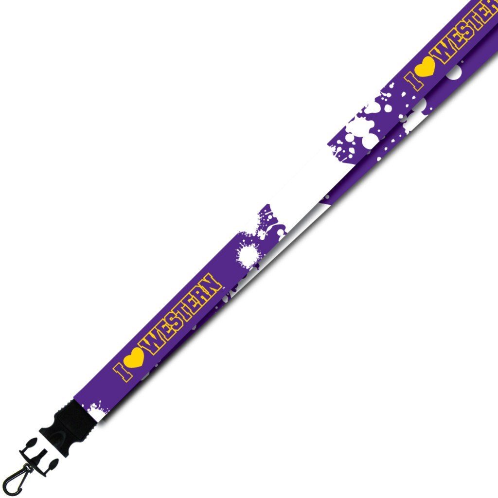 Western Illinois University - Lanyard - Paint Splatter Design