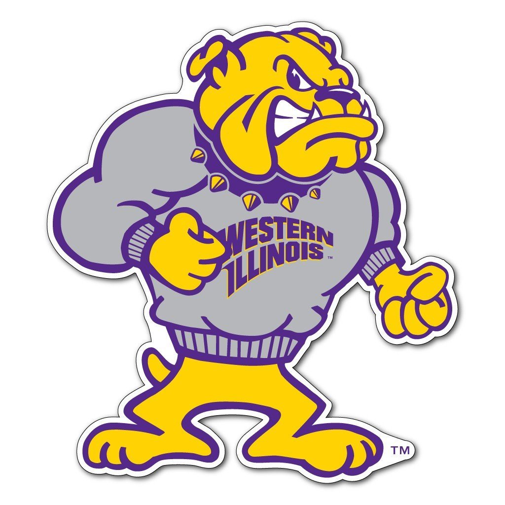 Western Illinois “ Rockey Shaped Magnet