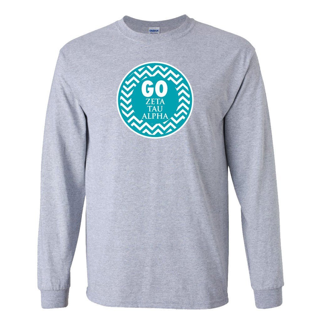 Zeta Tau Alpha "Go Zeta Tau Alpha" Long Sleeve T-shirt - FREE SHIPPING
