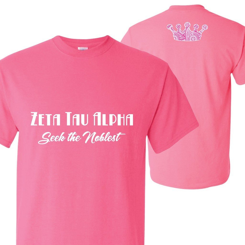 Zeta Tau Alpha "Seek the Noblest" T-Shirt - FREE SHIPPING