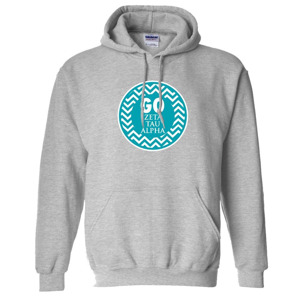 Zeta Tau Alpha Hooded Sweatshirt "Go Zeta Tau Alpha" FREE SHIPPING