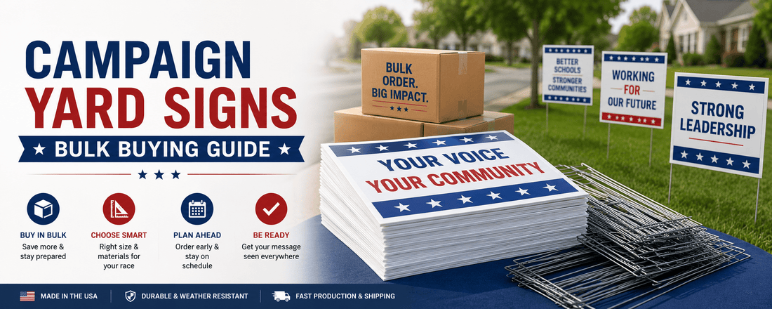 Campaign Yard Signs Bulk Buying Guide - VictoryStore.com