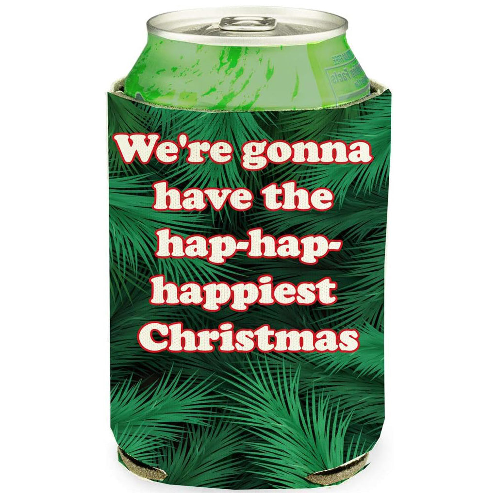 Custom Family Christmas Can Cooler - "We're gonna have the hap-hap-happiest Christmas" | Set of (12)