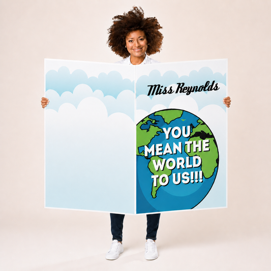 4' Custom Giant Thank You Greeting Card