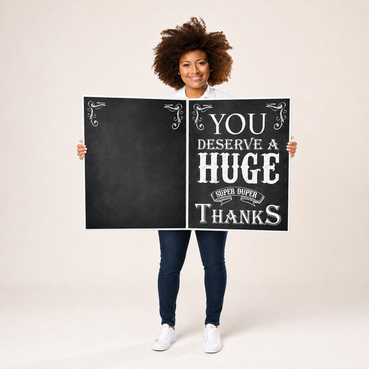2' Giant Thank You Custom Greeting Card