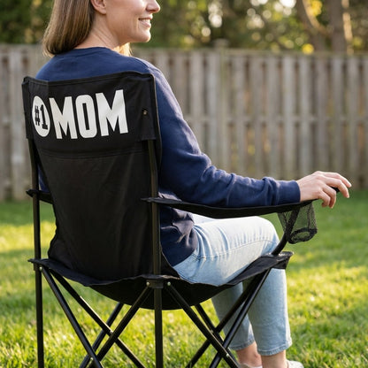1 Mom Black Folding Camping Chair
