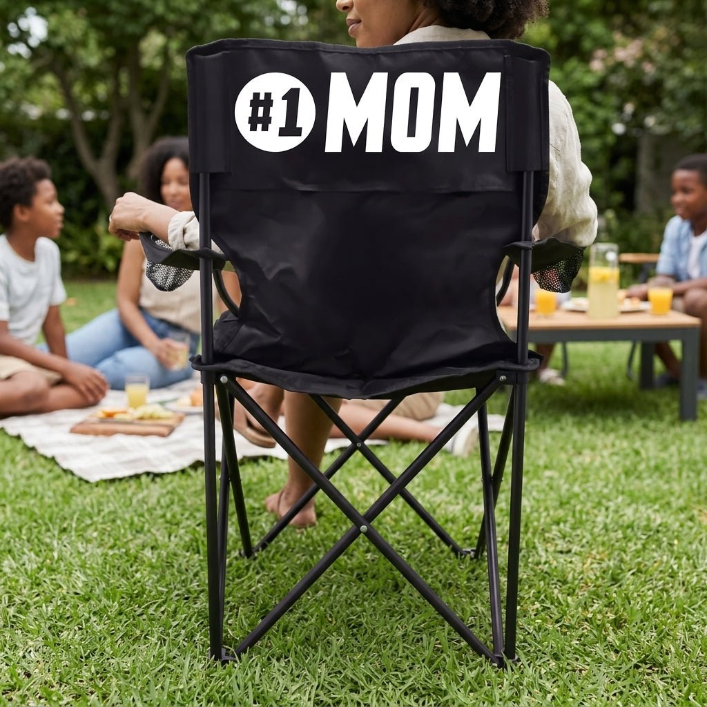 1 Mom Black Folding Camping Chair