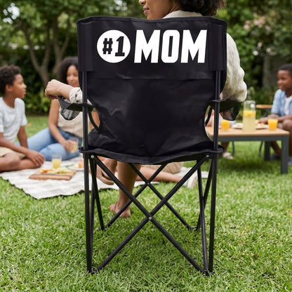 1 Mom Black Folding Camping Chair