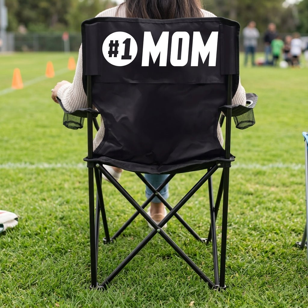1 Mom Black Folding Camping Chair