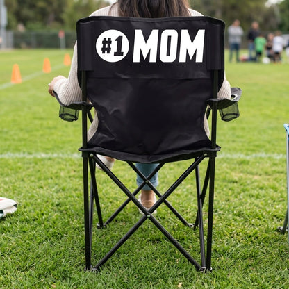 1 Mom Black Folding Camping Chair
