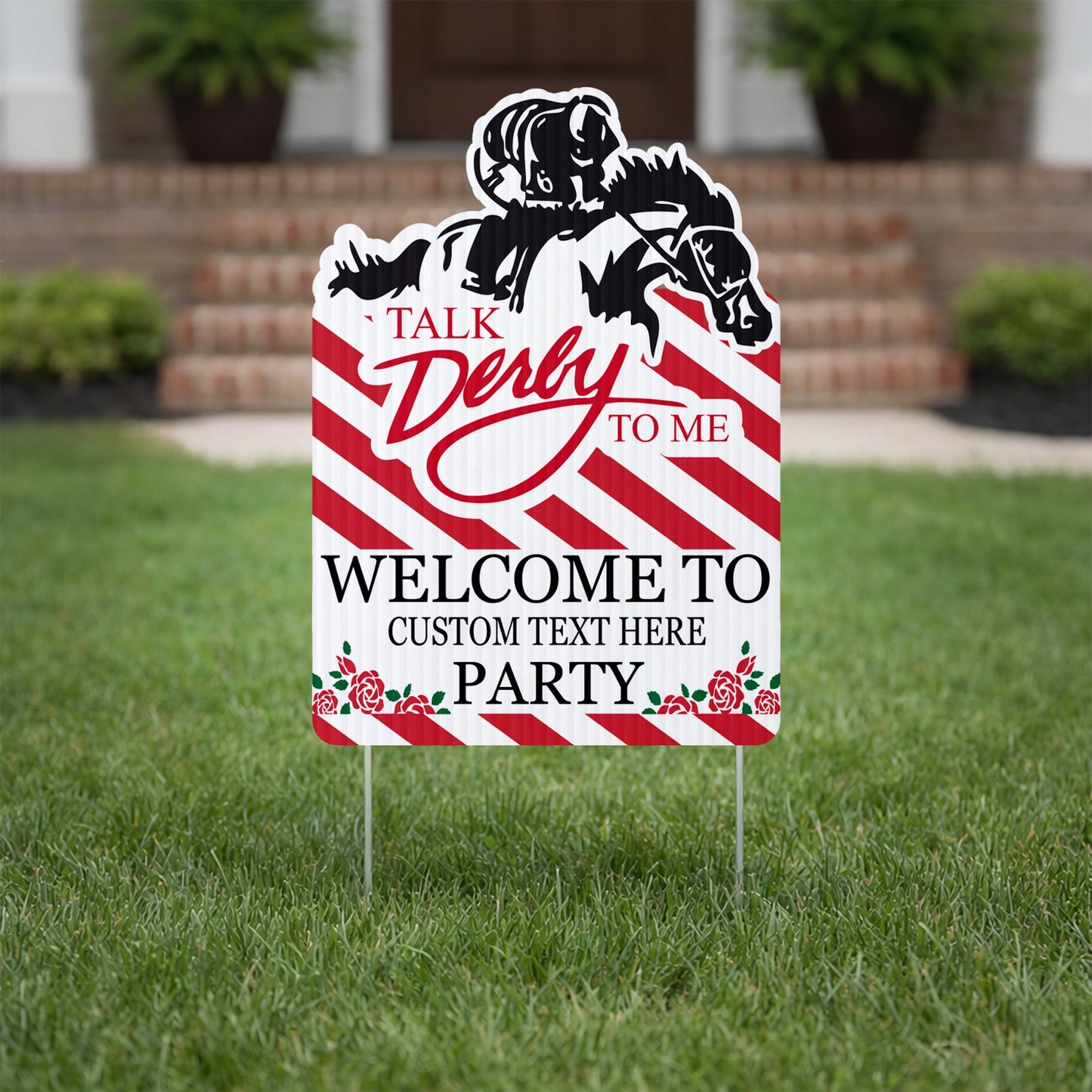 16"x 22" Custom Talk Derby to Me Yard Sign Set of 2
