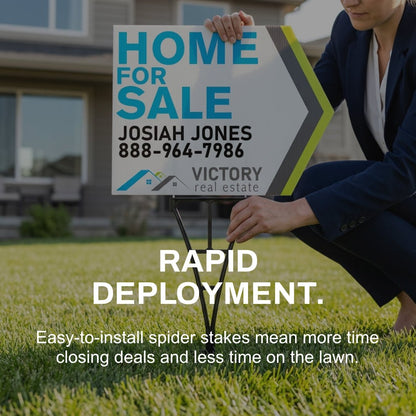 17.5"x23" 2 Sided Arrow Shaped Realtor Yard Signs Set
