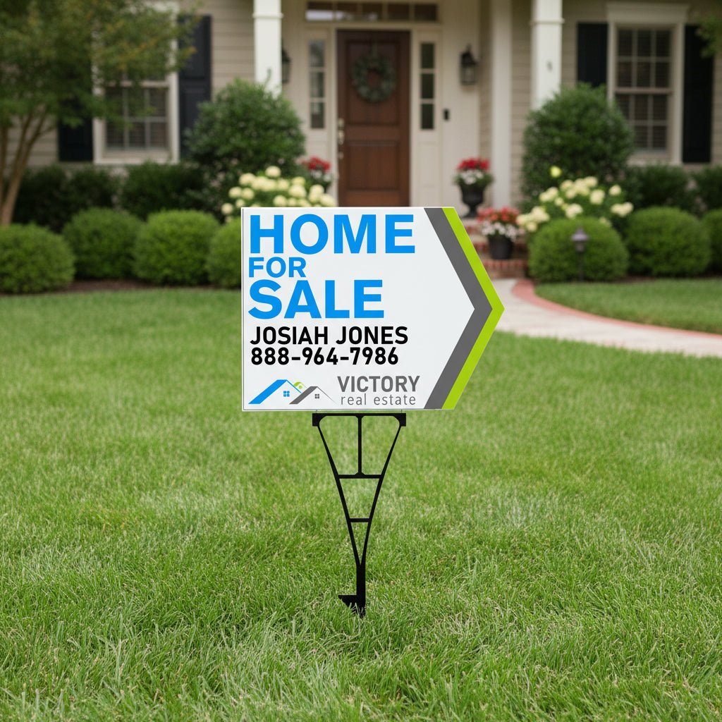17.5"x23" 2 Sided Arrow Shaped Realtor Yard Signs Set