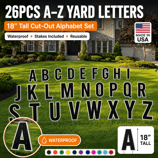 18" Bebas Solid Color Alphabet Set Yard Letter Set - 26 pcs