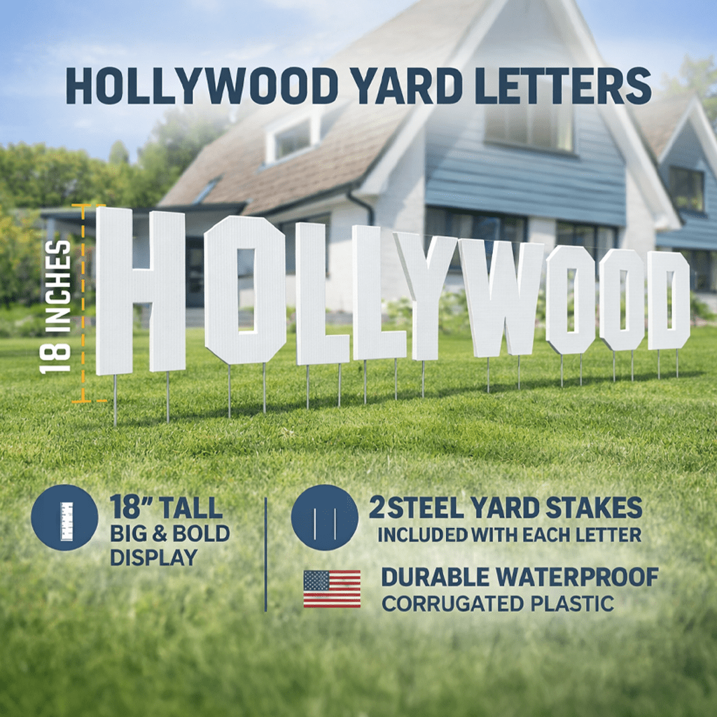 18 - Inch Hollywood Yard Sign Letters