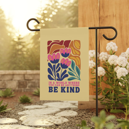 Be Kind Floral Garden Flag