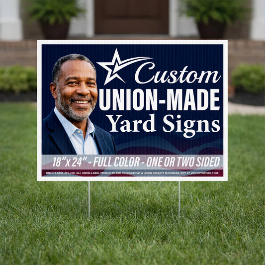 18"x24" Union Label Yard Signs, Full - Color