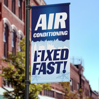 18"x36" Auto Sales Pole Banner, AC Fixed Fast