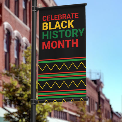 18"x36" Black History Month Pole Banner, Celebrate