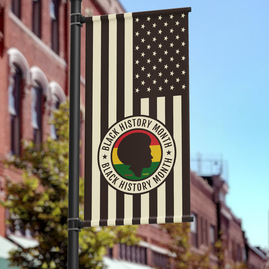 18"x36" Black History Month Pole Banner, Flag