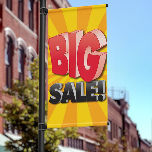 18"x36" Business Pole Banner, Big Sale