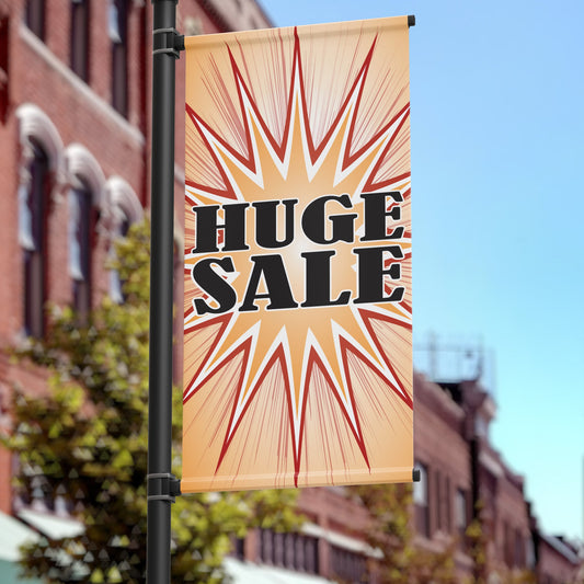18"x36" Business Pole Banner, Huge Sale