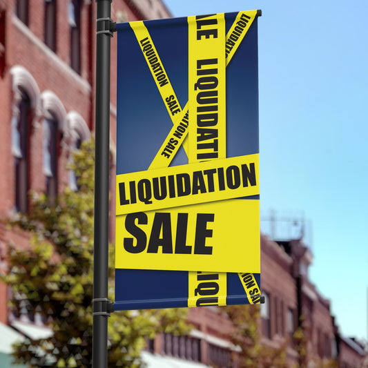 18"x36" Business Pole Banner, Liquidation Sale