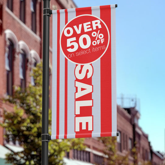 18"x36" Business Pole Banner, Over 50% Off Select Items