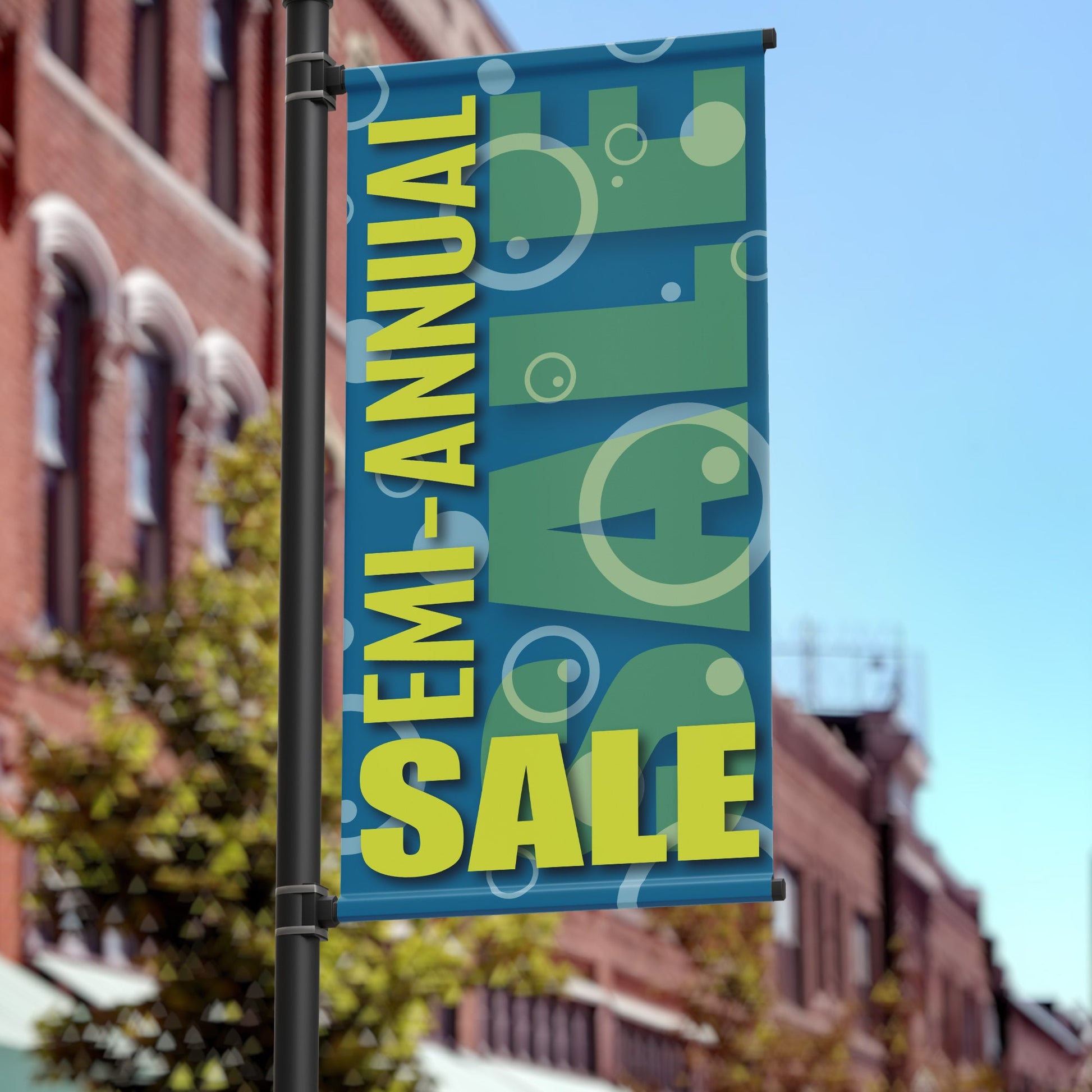 18"x36" Business Pole Banner, Semi - annual Sale