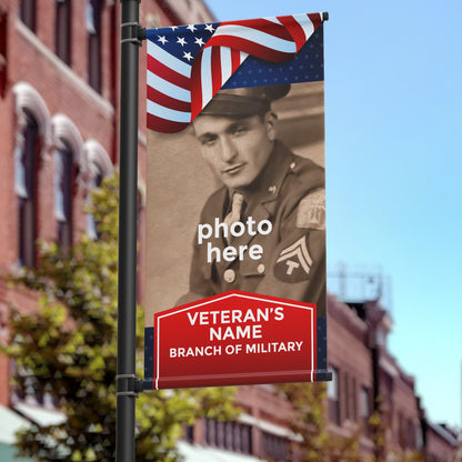 18"x36" Custom Veteran Pole Banner