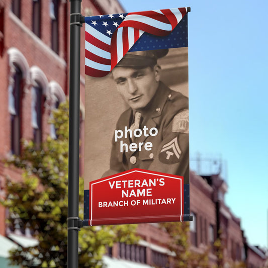 18"x36" Custom Veteran Pole Banner