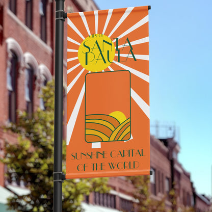 18"x36" Main Street Pole Banner, Sunshine