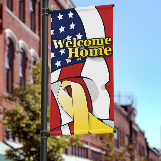 18"x36" Patriotic Welcome Home Pole Banner