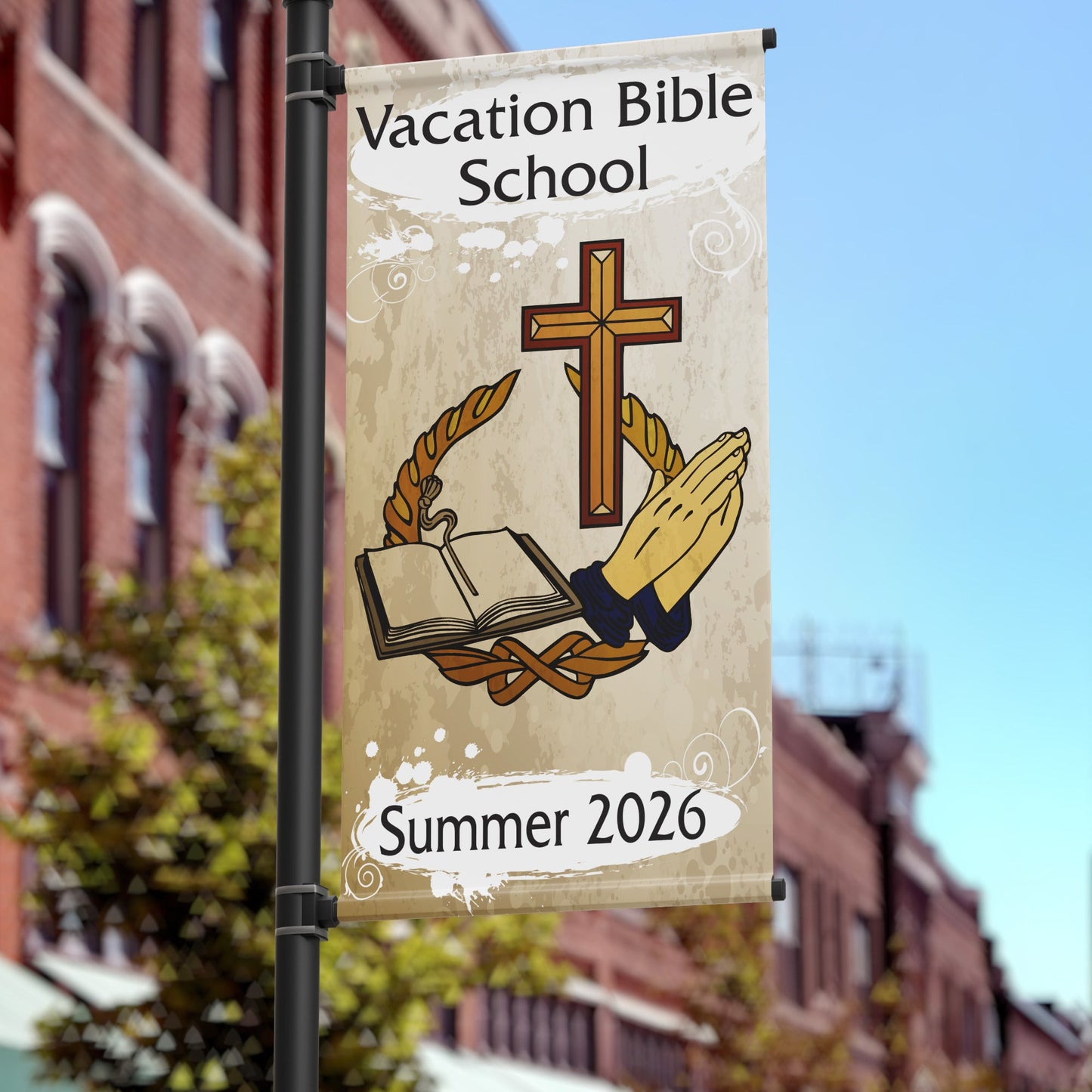 18"x36" Religious Pole Banner, Vacation Bible School