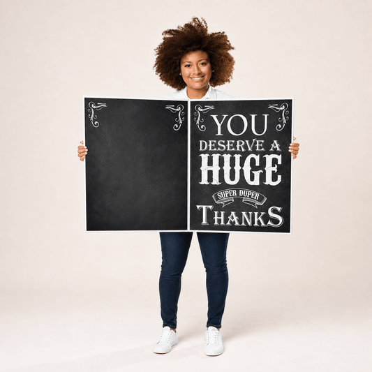 2' Giant Thank You Custom Greeting Card