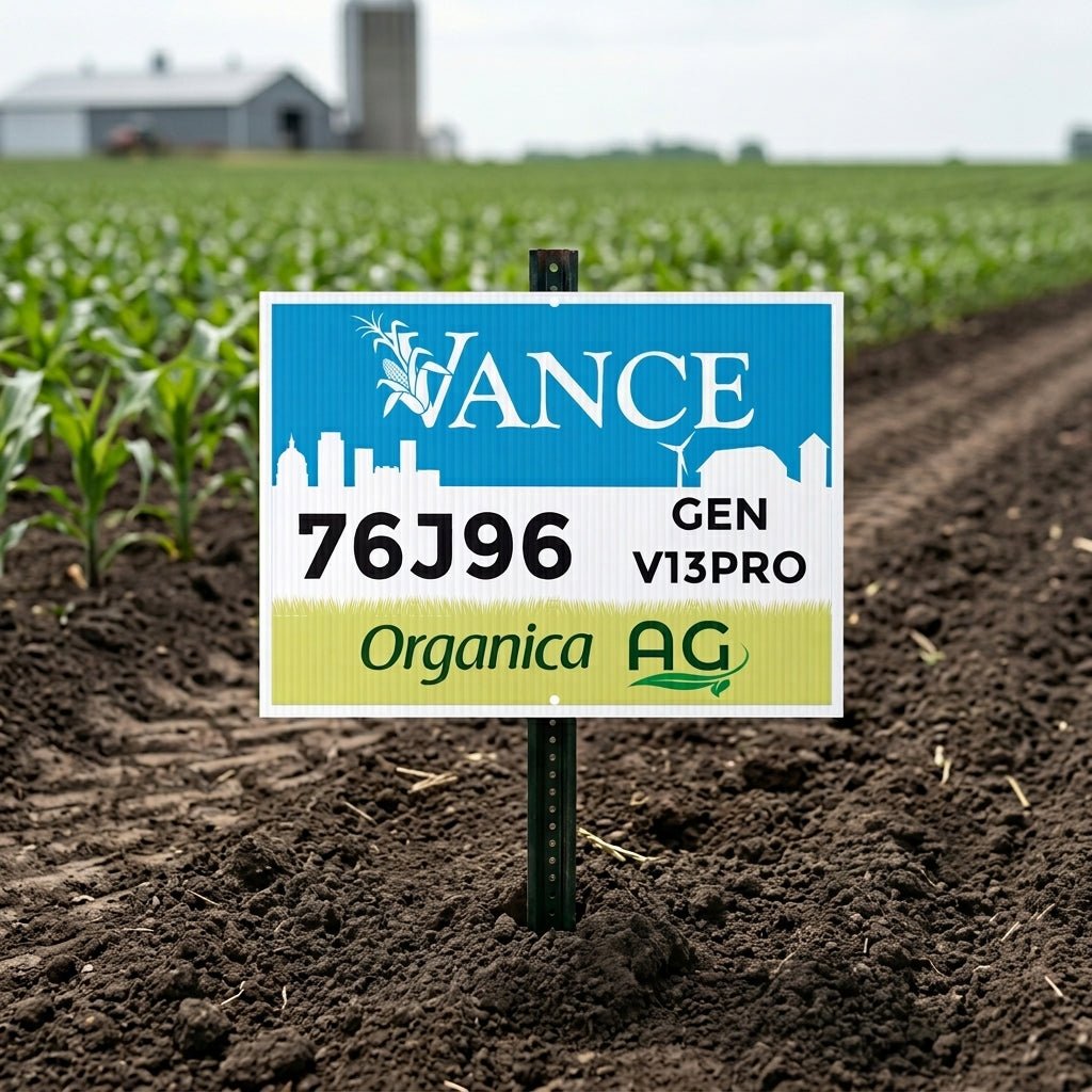 2' x 3' White Field Plot Signs