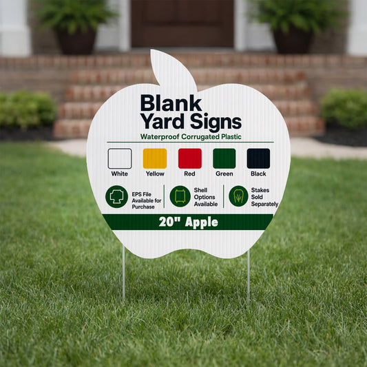 20" Apple Corrugated Plastic Yard Sign Blanks