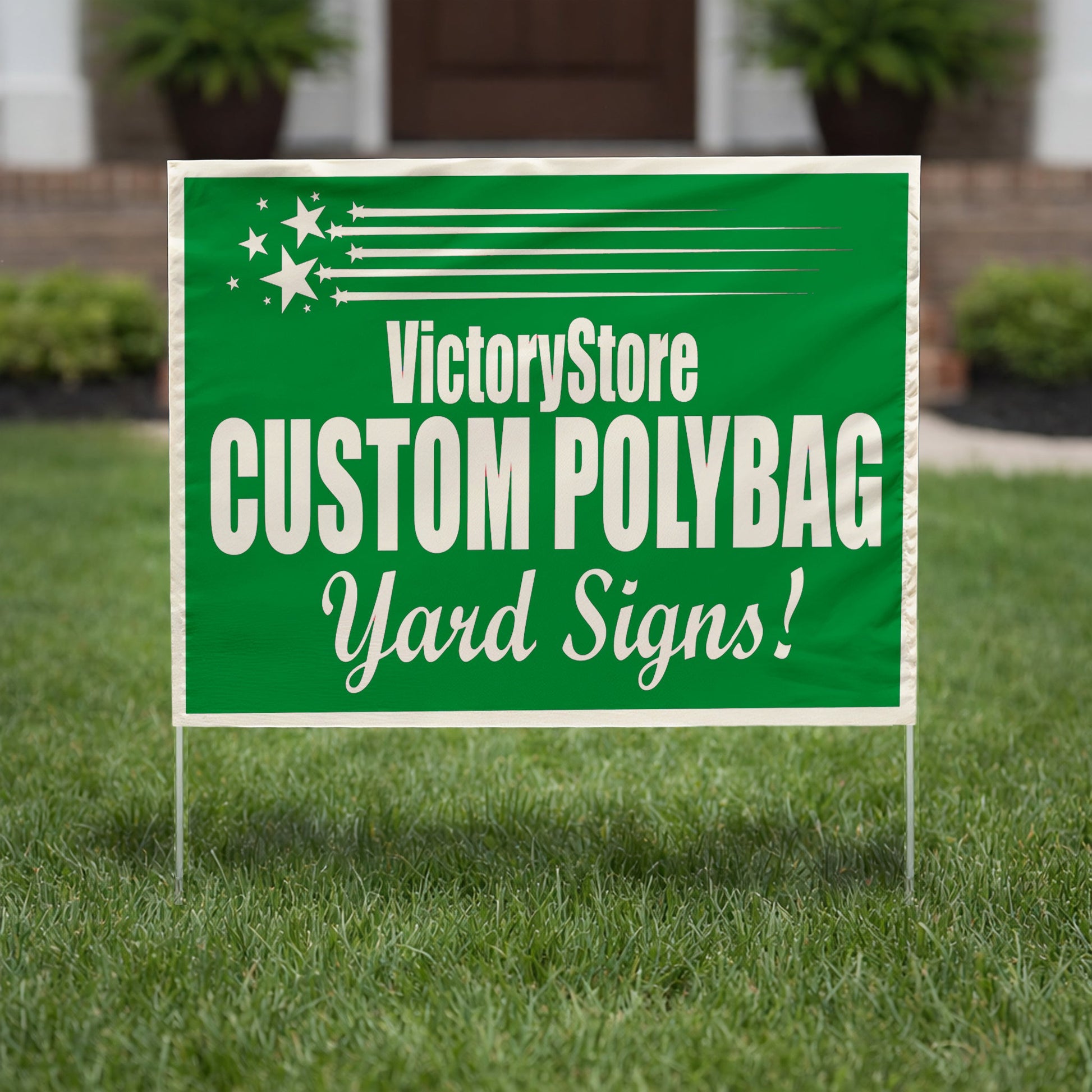 20"x26" Polybag Yard Signs with Wire U Frame