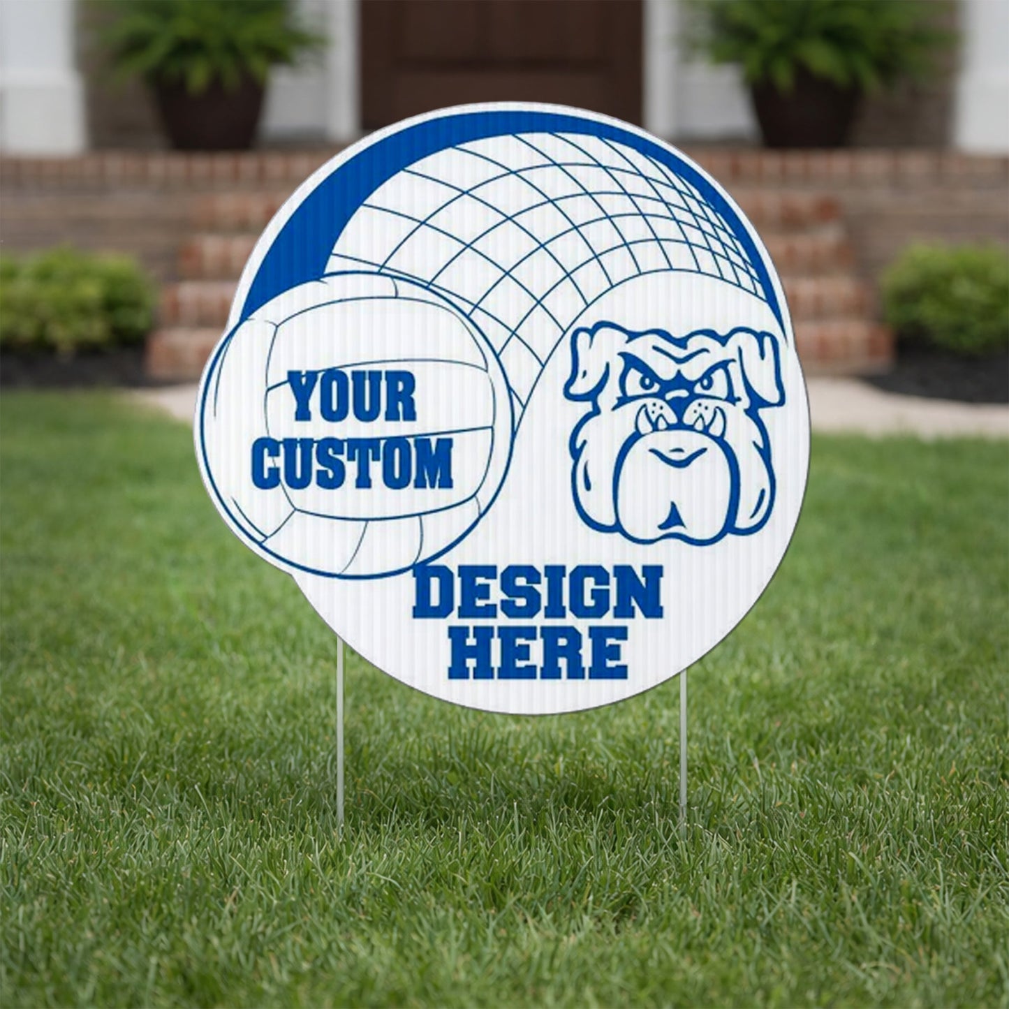 21" Volleyball Double Circle Yard Sign