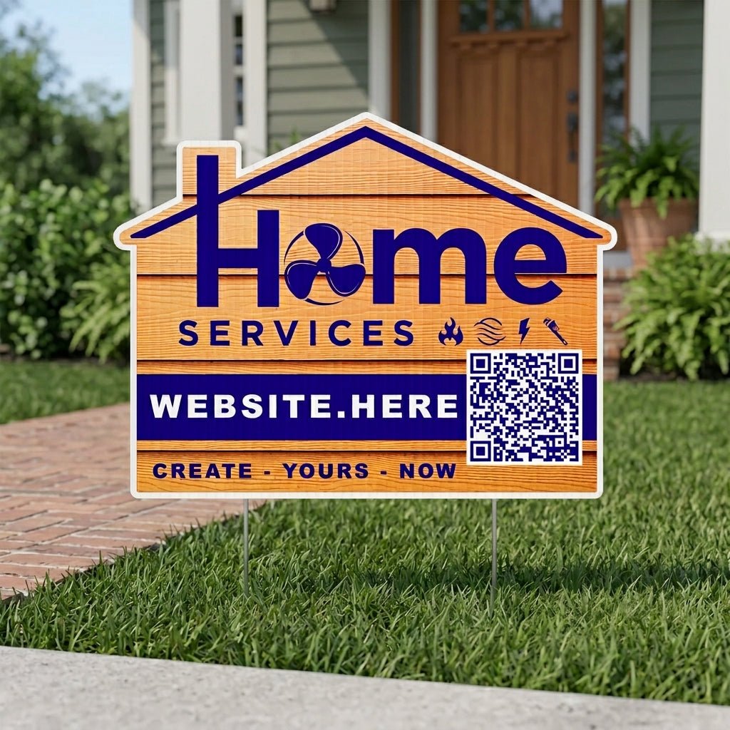 21.5"x16.5" Custom House Shaped Yard Sign