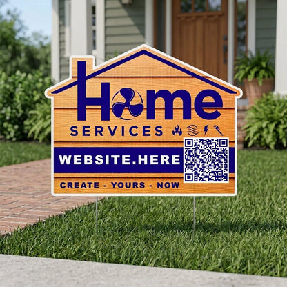 21.5"x16.5" Custom House Shaped Yard Sign