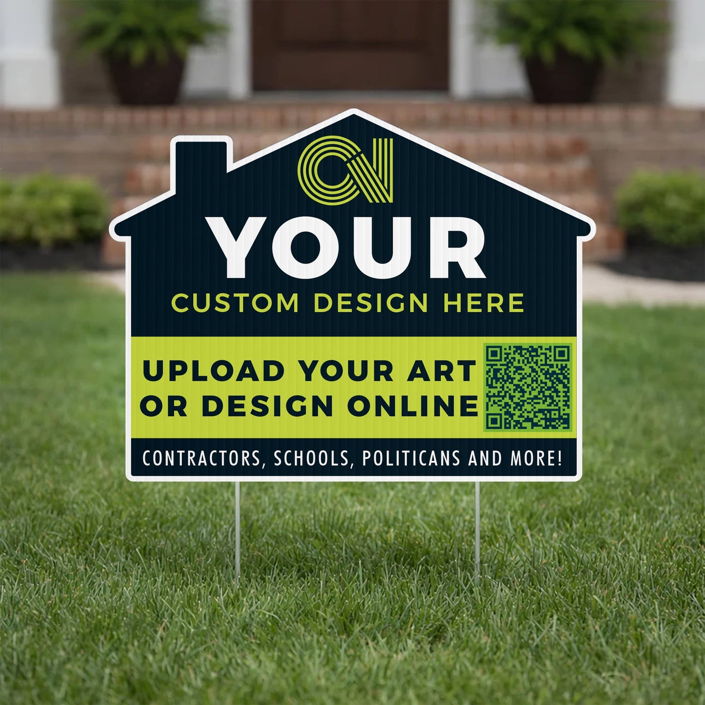21.5"x16.5" Custom House Shaped Yard Sign