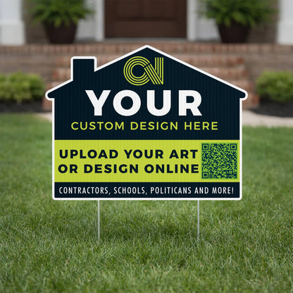 21.5"x16.5" Custom House Shaped Yard Sign